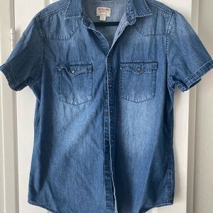 Mens denim button up